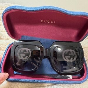 Gucci Oversized Black Sunglasses